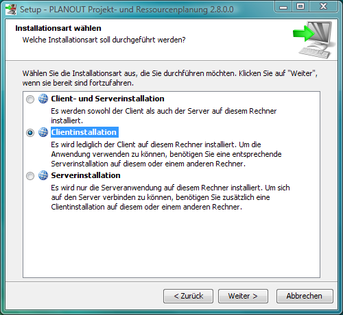 Komponenten auswählen - Applikationskomponenten