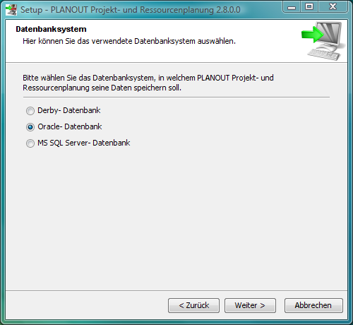 Oracle Installationsvorgang