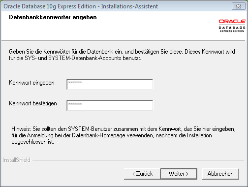 Passwort eingeben