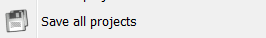 Alle angezeigten Projekte speichern