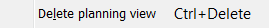 Die Planungsansicht löschen